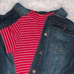 Red and White Stripe Dress